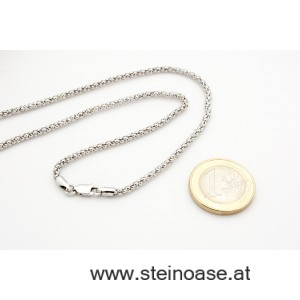 Silber Kette 2,5mm, rhodoniert, 40cm 